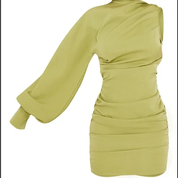 lime green dress pretty little thing Pretty Little Thing Dress (Sage) main image 1
